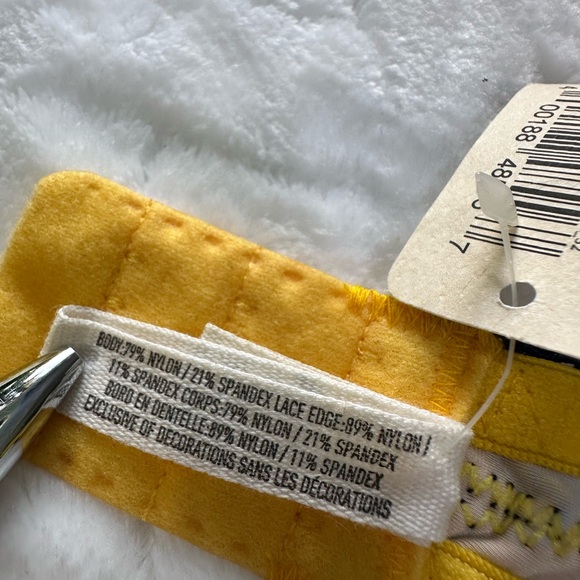 Nwt $44 Aerie American Eagle Katie Lightly Lined T Shirt Bra Yellow Blue 36B - Picture 10 of 11